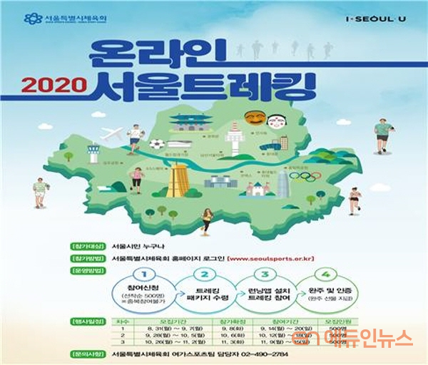 2020 온라인 서울트래킹 안내문 (사진=서울시체육회)