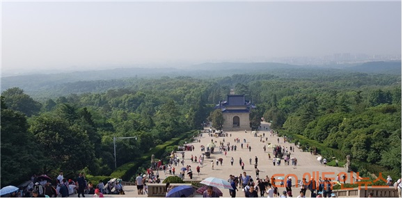 중산릉에서 바라본 난징 시내.(사진=김현진 교사)